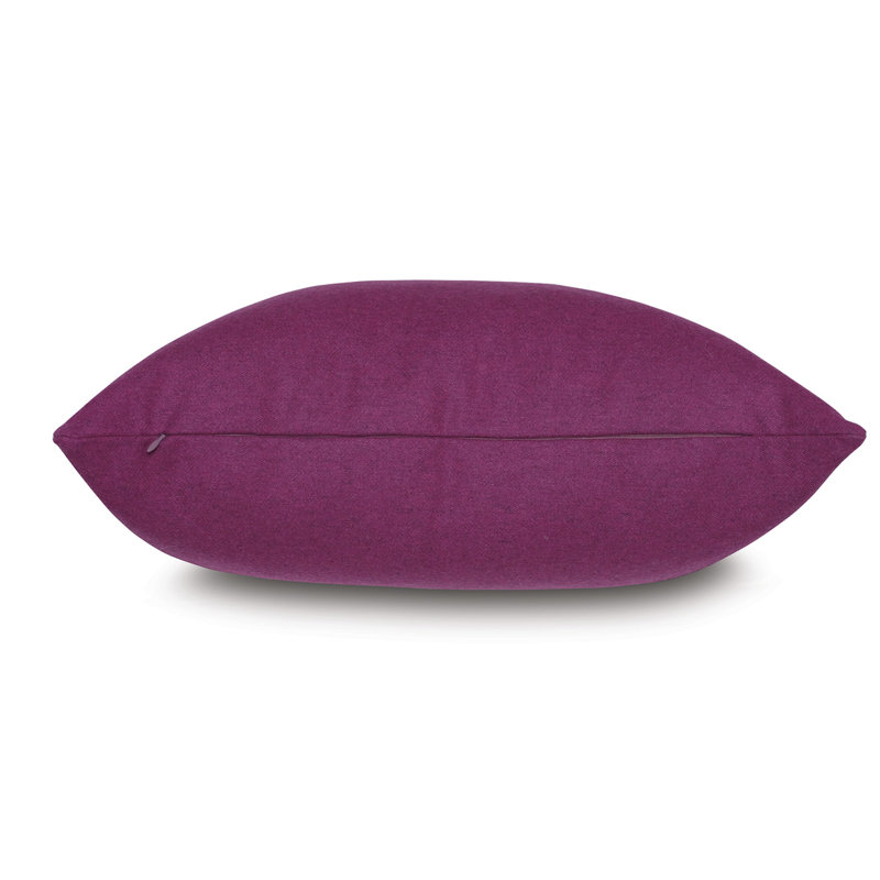 Heathered Wool Textured Wool Blend Throw Pillow