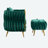 Misheel Velvet Barrel Chair with Ottoman-613010303