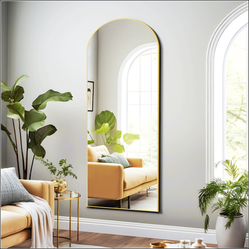 Miroir de salle de bain Apte, Doré, Ensemble de 1, 71 po x 32 po