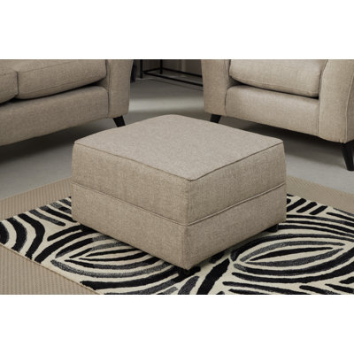 Eckbert 64cm Wide Square Solid Colour Footstool Ottoman