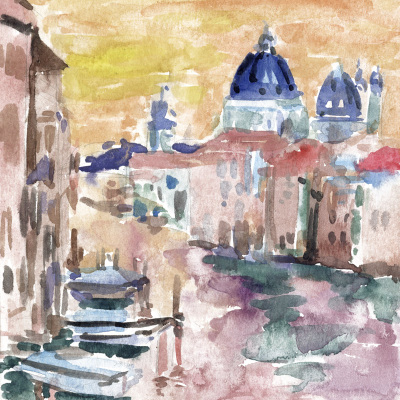 «River City IV», peinture sur toile, H 36 po x l 36 po