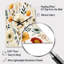 Horloge murale asymétrique blanche et jaune-104245177