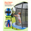 Trampoline d'extérieur, trampoline récréatif de 12 pi, trampolines homologuées ASTM avec filet d'enclos et coussin épaissi, capacité de poids maximale de 400 lb, trampolines antirouille pour enfants et adultes