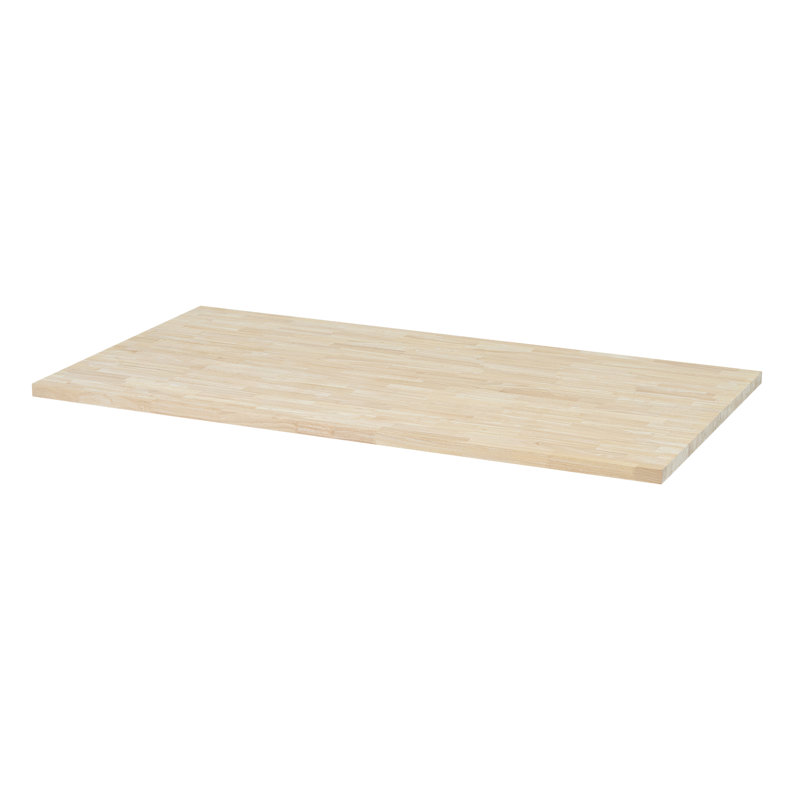 Comptoir en bois massif Hevea, H 1,5 po x l 60 po x P 36 po, Non fini