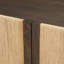 Buffet fermé 4 portes en bois brun foncé avec corde de papier 85 po Adeline