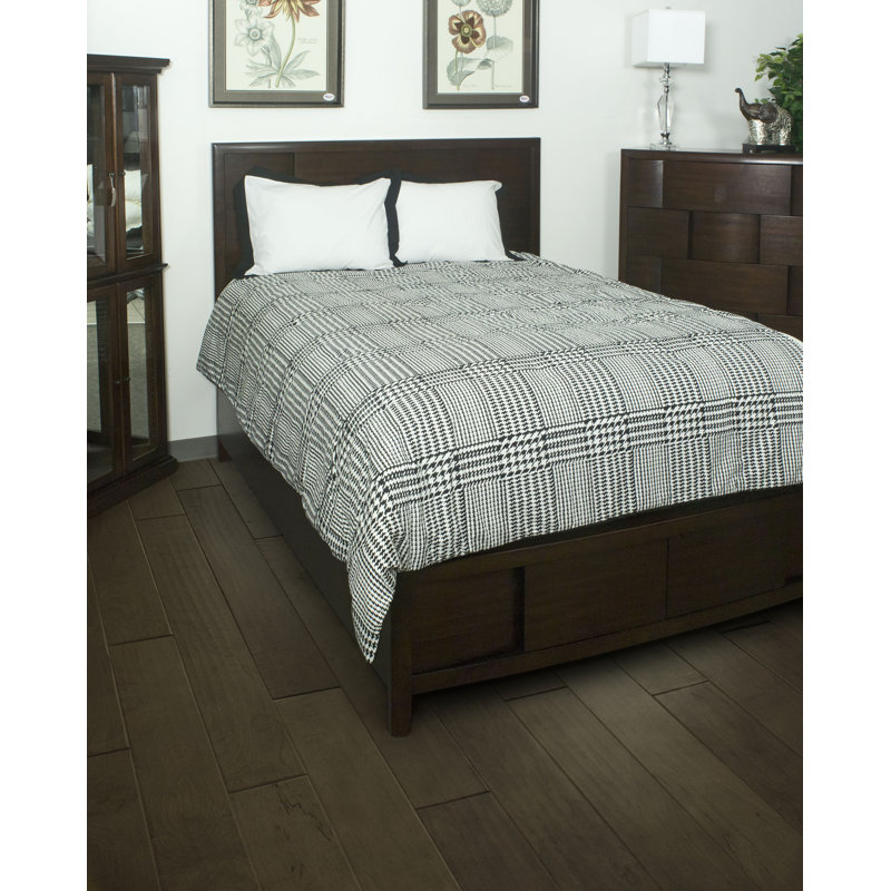 Houndstooth Cotton Plaid Comforter, Twin