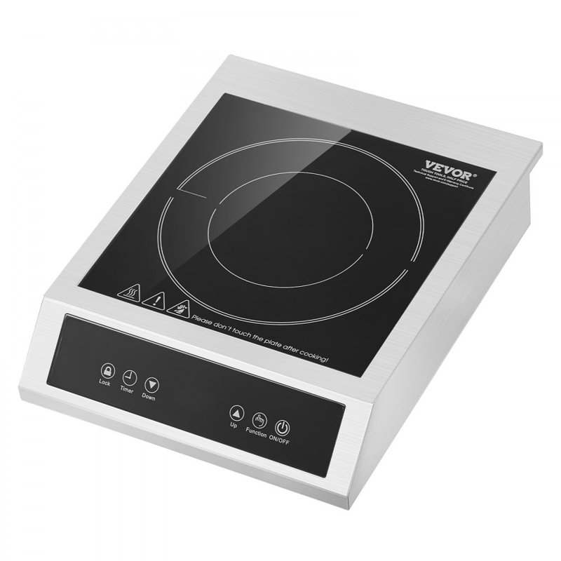 Portable Commercial Induction Cooktop 3500W Countertop Burner 11 Temp Levels, 110