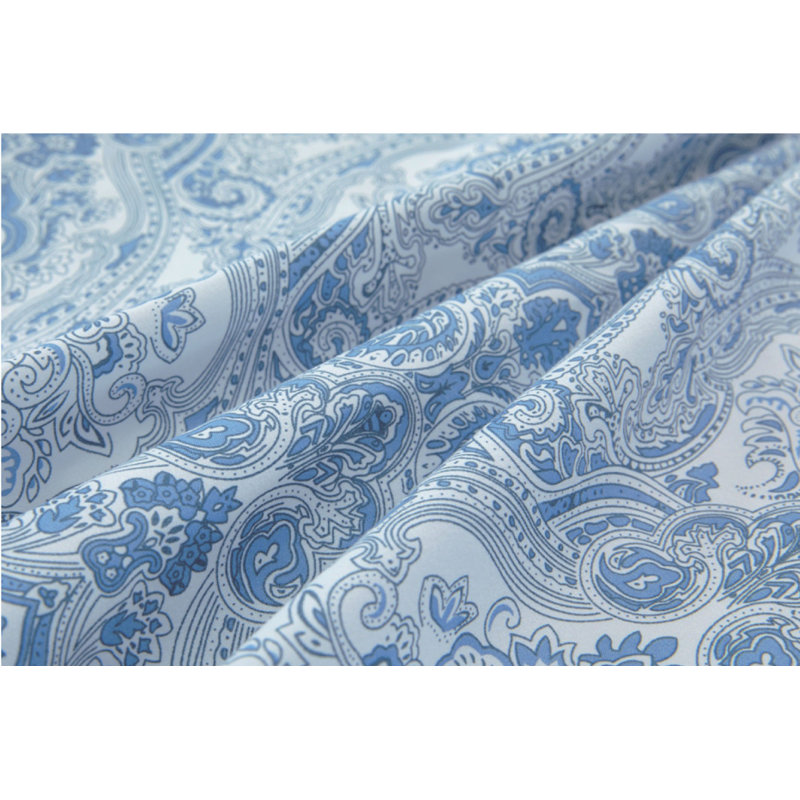 Sateen Paisley Sheet Set, Cornett Blue, King