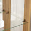 Vitrine 2 portes avec tablettes réglables et - Présentant vos articles, le dossier en miroir Oak Curio illuminé s'adapte à toute pièce,-121304009