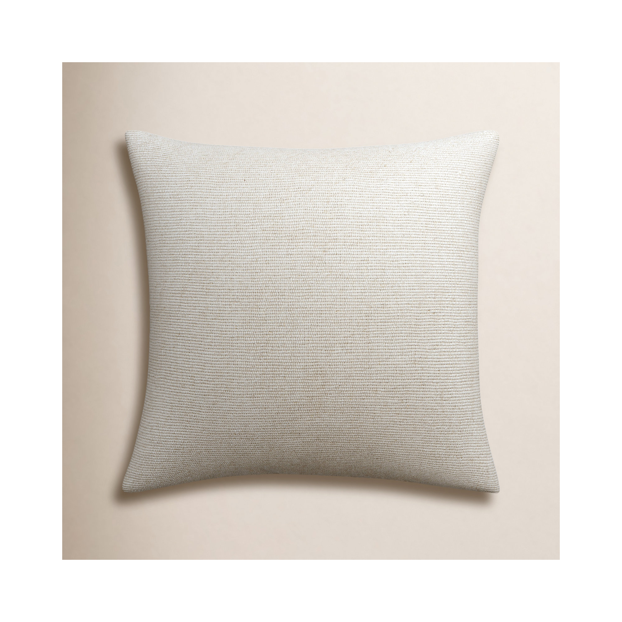 Arlington Linen Throw Pillow, 22" x 22", Down, Cream