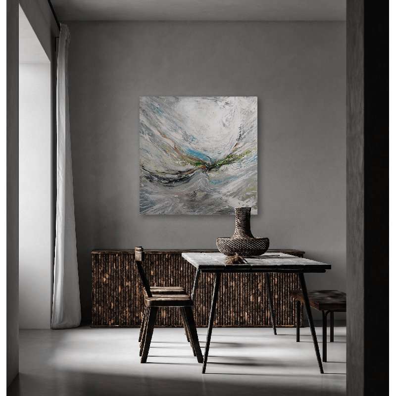 Air - Artist Enhanced Canvas Print, 20" H x 20" W x 1.5" D, White Framed Canvas