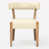 Beige Faux Leather/Natural Wood selected