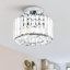 Plafonnier semi-encastré cylindrique en cristal à 1 lumière à intensité variable-1029440579-845498494