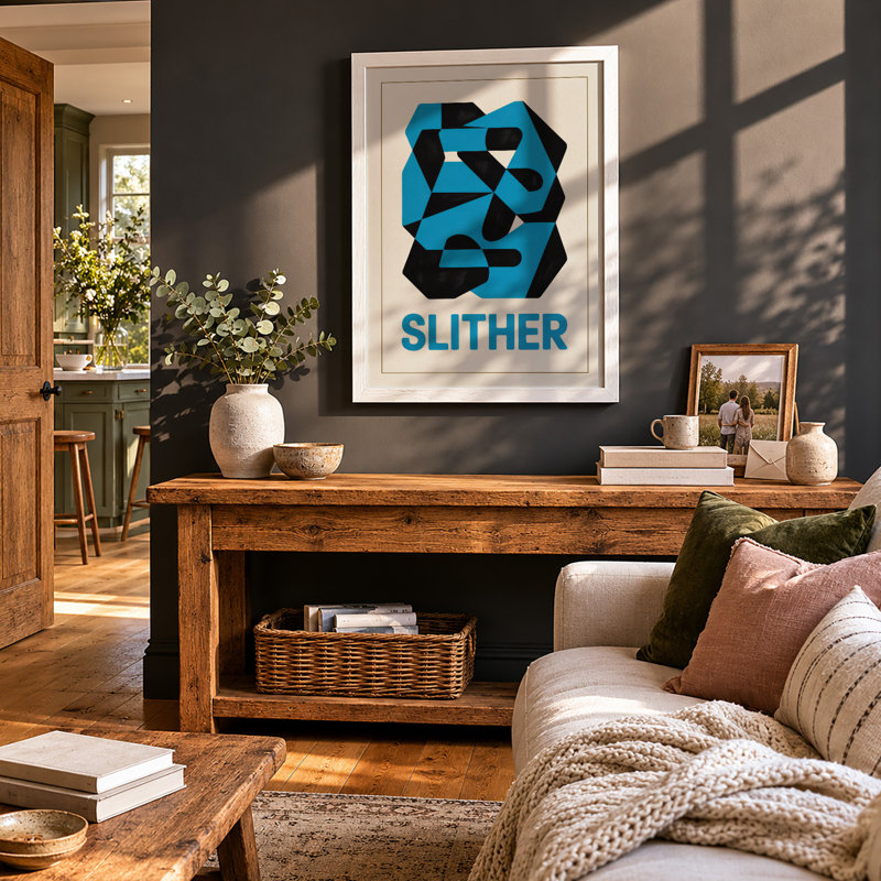 Slither Modern - Print, A3 - 42.0 x 29.7 cm, White