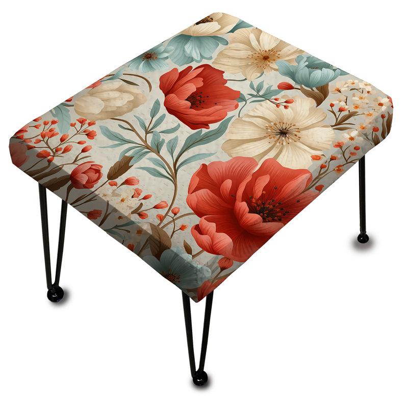 Repose-pieds Coral Timeless Garden Flourish - Botanical Rectangle