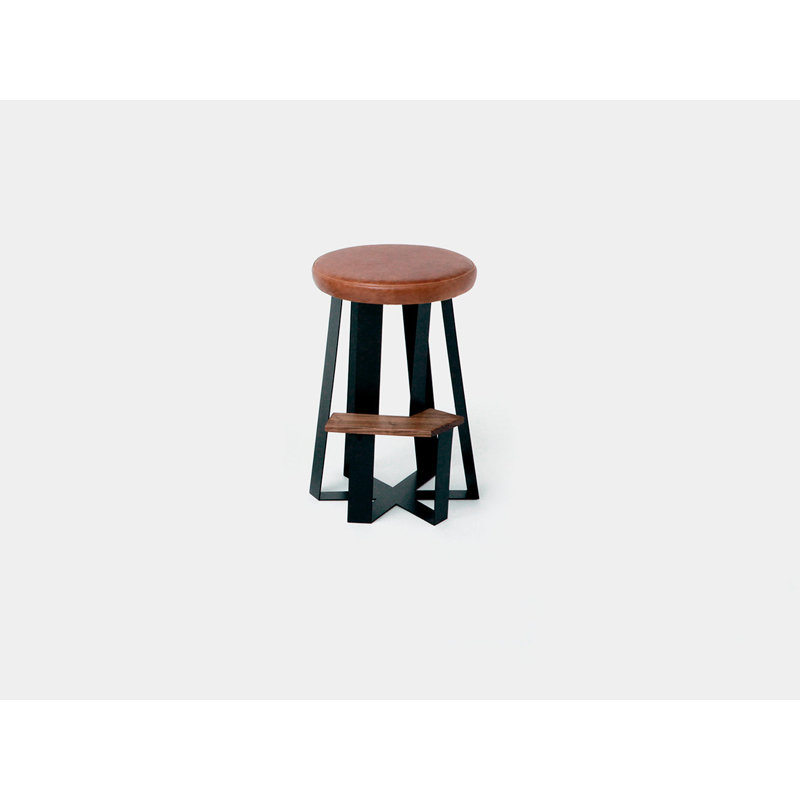 ARS Counter Stool with Metal Frame, Saddle