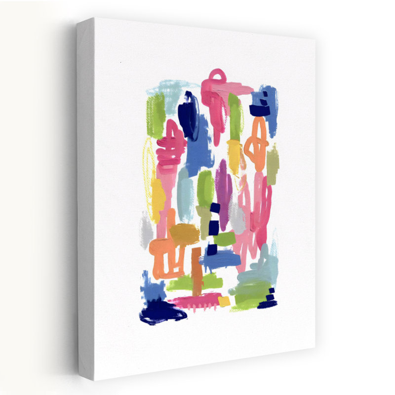 Lignes colorées abstraites, art abstrait coloré abstrait 4, 48" H x 32" W