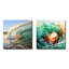 «Rolling Surf Waves I», ensemble de 2 carrés muraux abstraits modernes-1598973196