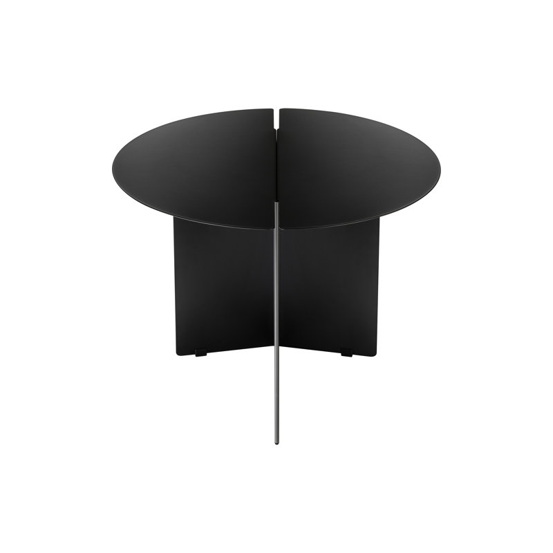 Table de bout en acier ORU, H 15,8 po x l 19,7 po x P 19,7 po, Noir