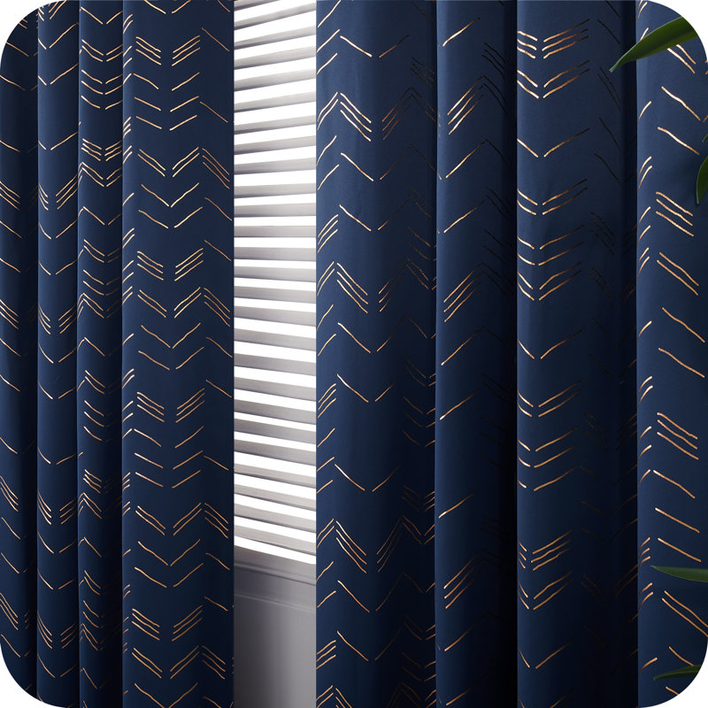 Abrahamsen Blackout Curtain Pair, Dark Grey, 55cm Width x 138cm Drop
