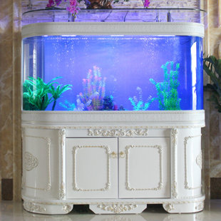 Aquarium luxueux courbé blanc Elegance Eco