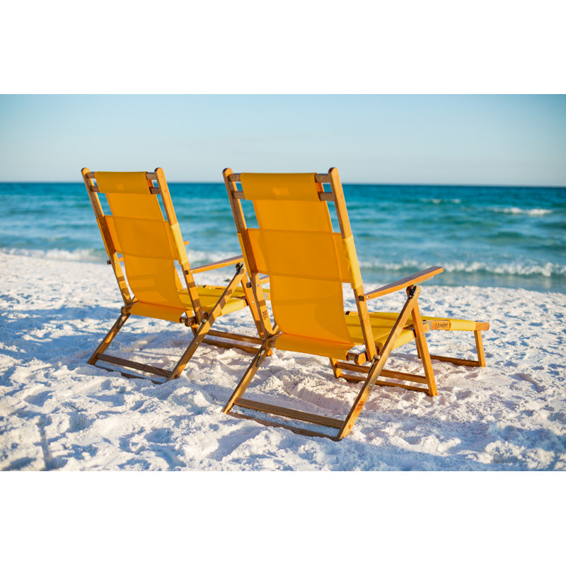 Chaise de plage avec repose-pieds