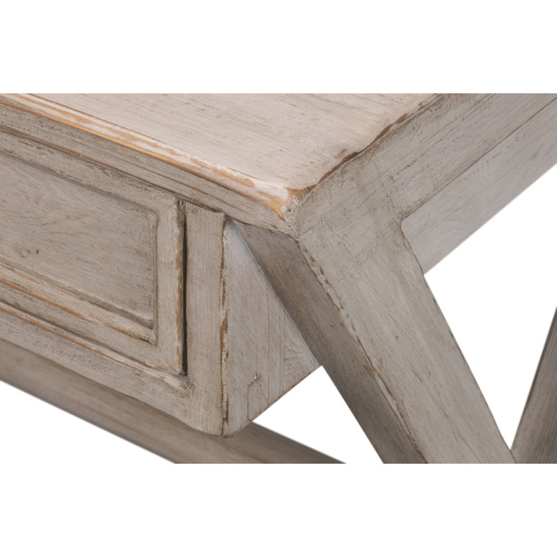 Kitchen Solid Wood Writing Desk, Stone Gray