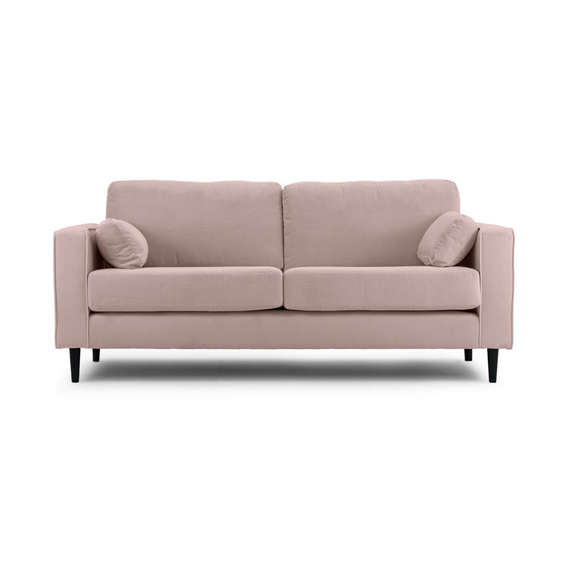 Millerville Velvet Sofa, Pink, 93"H x 140"W x 93"D