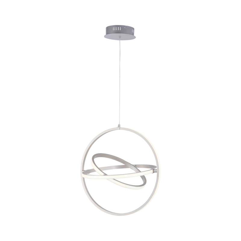 Borchardt 3 - Light Steel LED Geometric Pendant