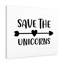 Save The Unicorns - Wrapped Canvas Print-2036072072