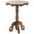 Cole And Grey Mango Wood Turned Accent Table With Scrolled Legs And Cutout Tabletop