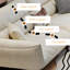 Coussin modulaire blanc en polyester-412602037