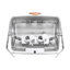 Décoration de buffet rectangulaire en acier inoxydable 2,4 gallons