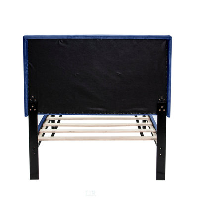 Tête de lit ajustable simple avec velours de qualité supérieure et support robuste à 12 lattes pour un confort personnalisé et un style moderne