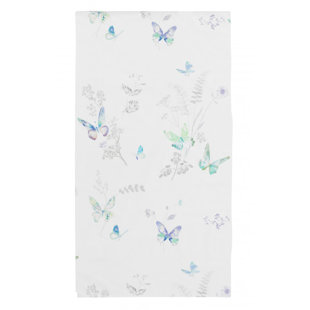 Butterfly 100% Cotton Percale Floral Flat Sheet