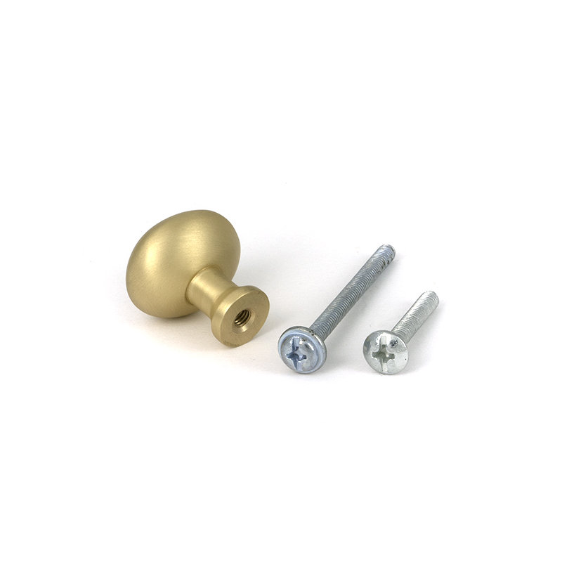 Moore Cabinet Knob, 0.98" Knob Diameter, Satin Brass