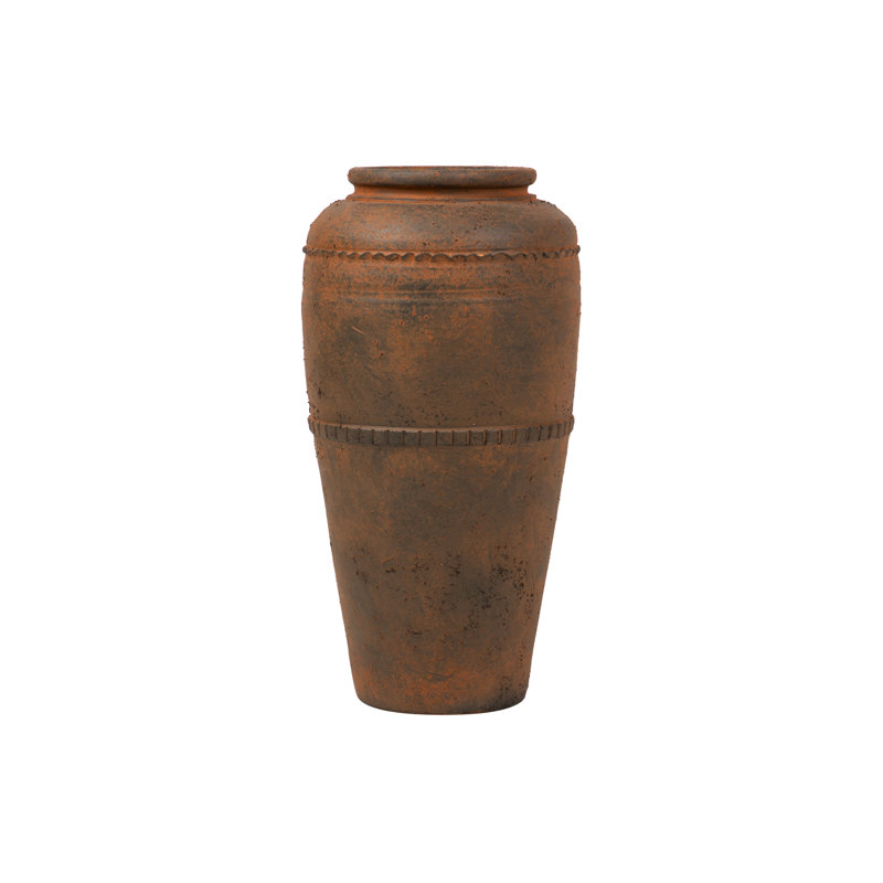 CERAMIC VASE 27X27 CM, Overall Height- 60cm, Brown