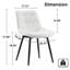 Chaise d'appoint sans accoudoirs moderne avec dossier en métal et pieds en métal-784024236