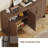 60” Sideboard Curved Cabinet With 4 Doors-55276449