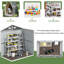 Outdoor Metal Storage Shed with Floor, Brown-198779522