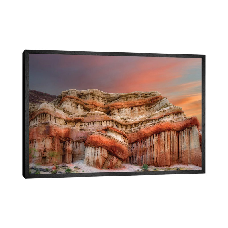 Red Rock Formation by Dennis Frates - Print on Canvas, Black Framed, 66.04cm H x 101.6cm W x 3.81cm D