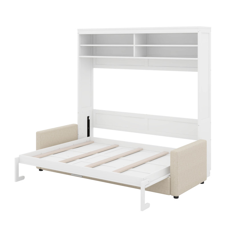 Murphy Bed Wall Bed With Sofa, White