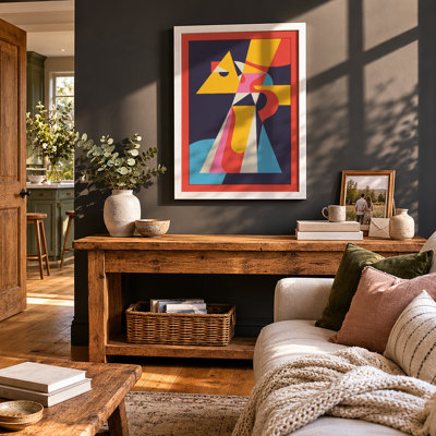 Curious Geometry Geometric - Framed Print