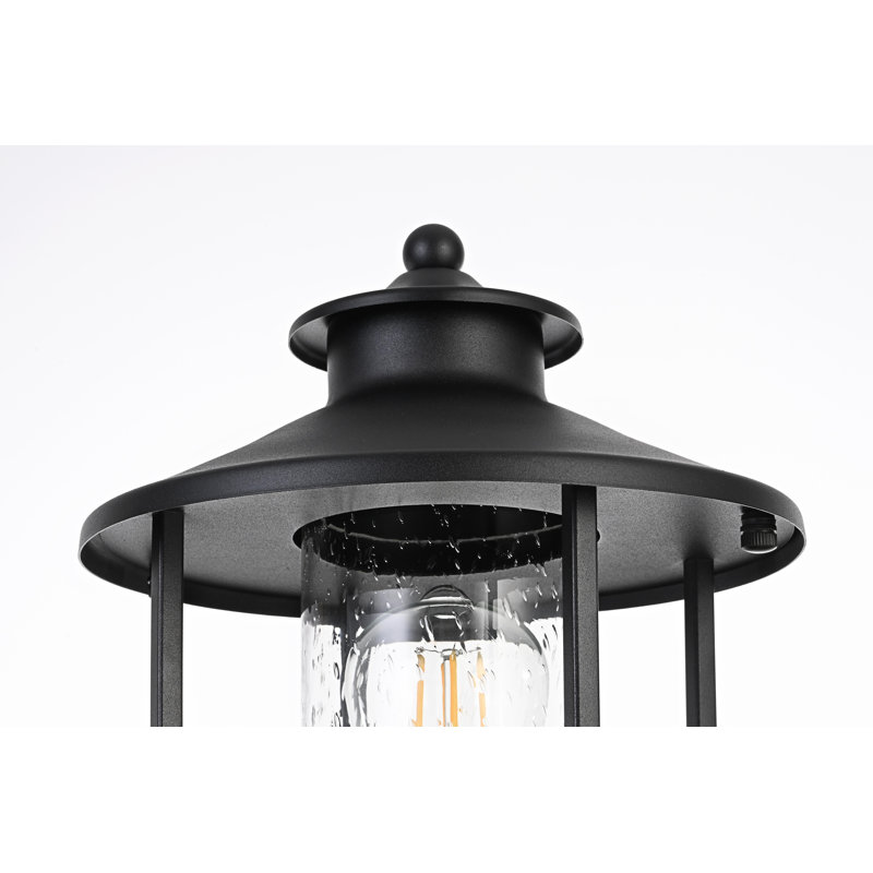 Lampadaire d'extérieur 9 pouces noir Stefani