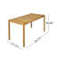 Ensemble de 5 chaises d'extérieur en bois d'acacia, 1 table et 4 chaises, teck et beige