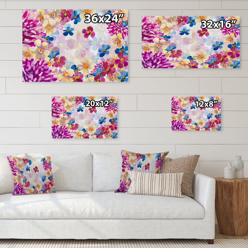 Huile sur toile, art printanier sur toile, H 24 po x l 36 po x P 1 po, Toile tendue