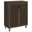 Armoire de rangement à 2 portes en chêne fumé pour l'organisation de la salle à manger-2077543497