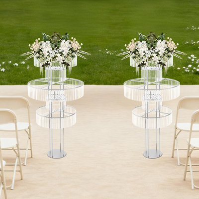 2Pcs 5-Tier Wedding Flower Stand Centerpieces