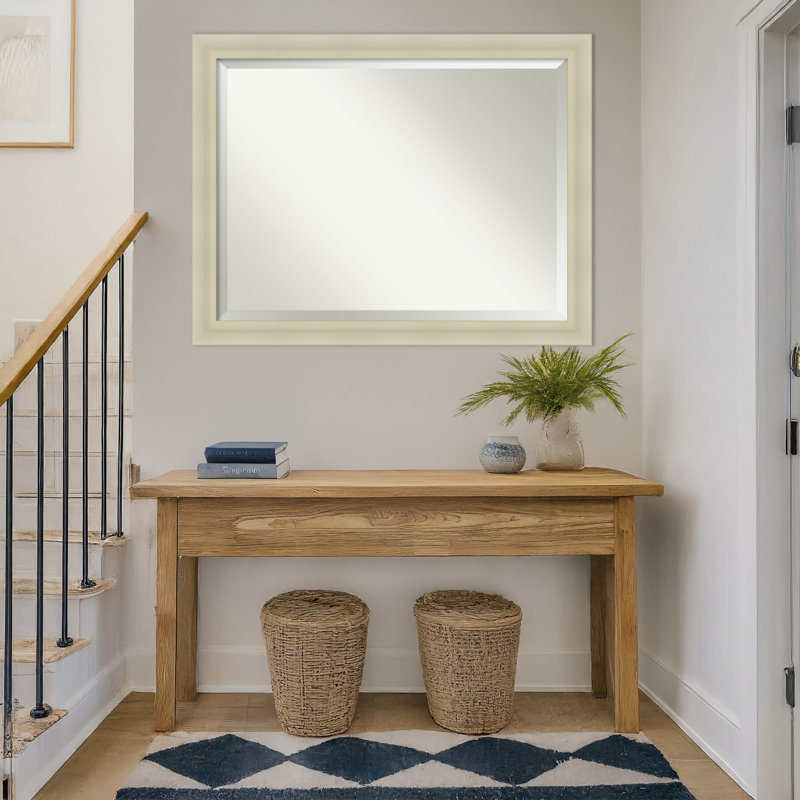 Miroir mural Oliver, 29,25 po x 23,25 po, Argent argent