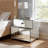  Yolanta Mirrored Asymmetric Nightstand Fully Assembled Beside Table 2-Drawer